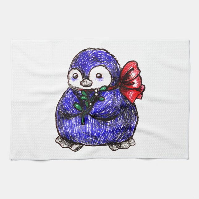 Penguin Chick Tea Towel (Horizontal)
