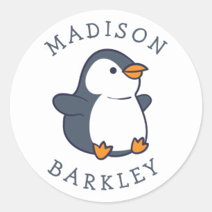 Penguin Children's Adorable Envelope Seal Stickers