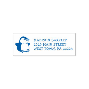 Penguin Children's Adorable Return Address Stamp