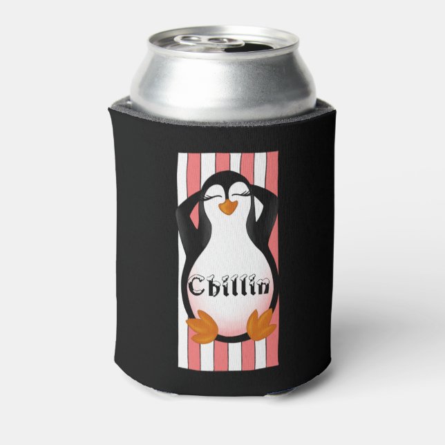 Penguin Chillin   Can Cooler (Can Back)