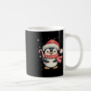 Penguin Christmas Candy Cane Santa Hat Funny Xmas  Coffee Mug