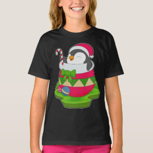 Penguin Christmas Candy cane T-Shirt