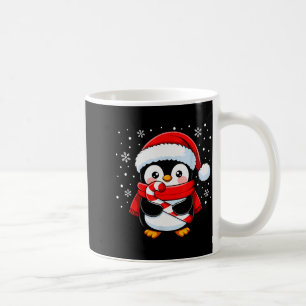 Penguin Christmas Candy Cane Winter Toddler Girl B Coffee Mug