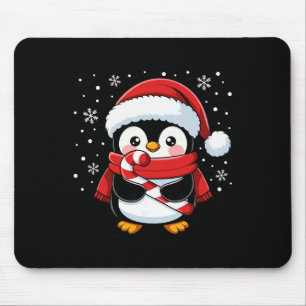 Penguin Christmas Candy Cane Winter Toddler Girl B Mouse Pad