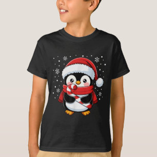 Penguin Christmas Candy Cane Winter Toddler Girl B T-Shirt