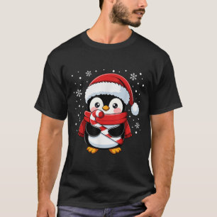 Penguin Christmas Candy Cane Winter Toddler Girl B T-Shirt