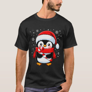 Penguin Christmas Candy Cane Winter Toddler Girl B T-Shirt