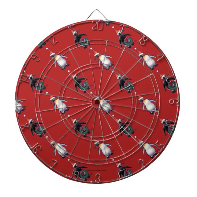 Penguin Christmas Dartboard (Front)