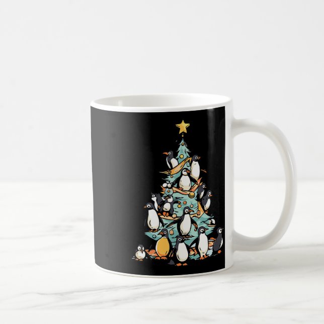 Penguin Christmas Day Ice Bird Animal Santa Claus  Coffee Mug (Right)