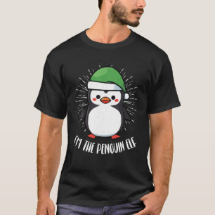 Penguin Christmas Day Ice Bird Animal Santa Claus  T-Shirt