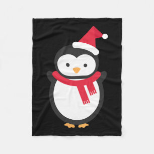 Penguin Christmas Fleece Blanket
