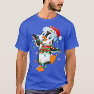 Penguin Christmas for Boys Girls Kids Xmas Lights T-Shirt