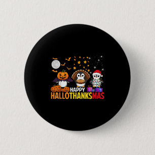 Penguin Christmas Halloween Costume Happy Hallotha 6 Cm Round Badge