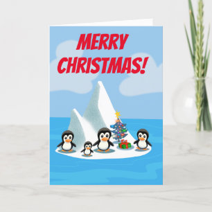 Penguin Christmas Holiday Card