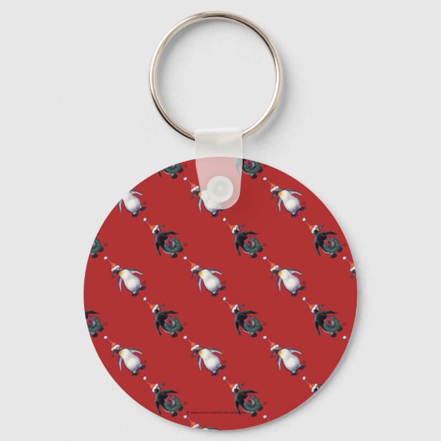 Penguin Christmas Key Ring (Front)