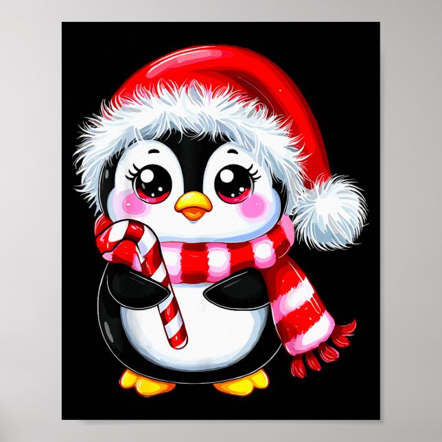 Penguin Christmas Lover Uni-adult Black Small Mode Poster (Front)