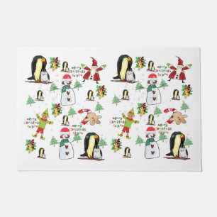 Penguin Christmas Matt Doormat