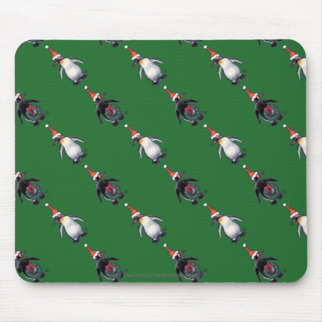 Penguin Christmas Mouse Pad (Front)
