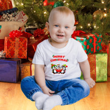 Penguin Christmas Shirt | Penguin Baby Bodysuit
