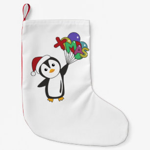 Penguin Christmas Snow Winter Animals Penguins Adu Small Christmas Stocking