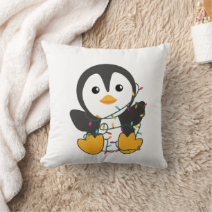 Penguin Christmas Snow Winter Animals Penguins Cushion