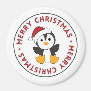 Penguin Christmas Snow Winter Animals Penguins Mag Magnet