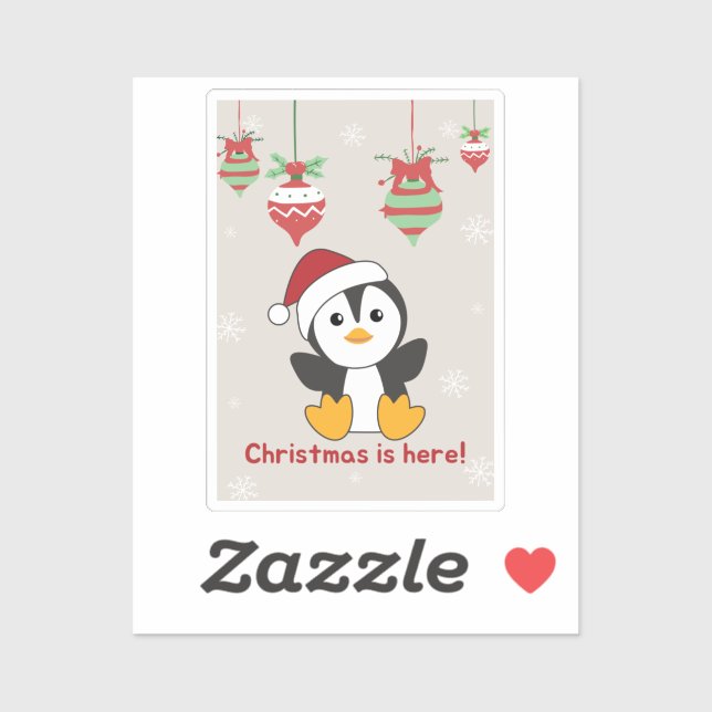 Penguin Christmas Snow Winter Animals Penguins Sti (Sheet)