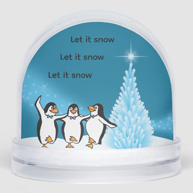 Penguin Christmas Snowglobe (Front)