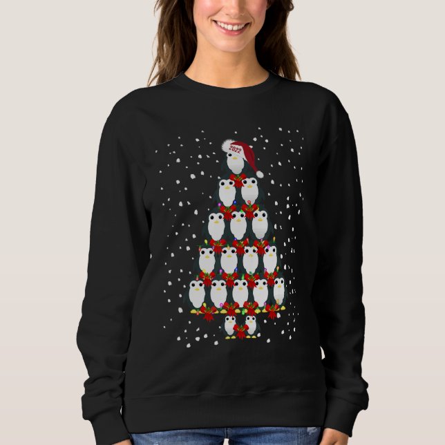 Penguin Christmas Tree Merry Christmas Xmas 2022 M Sweatshirt (Front)