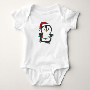 Penguin Christmas Winter Animals Holiday Penguines Baby Bodysuit
