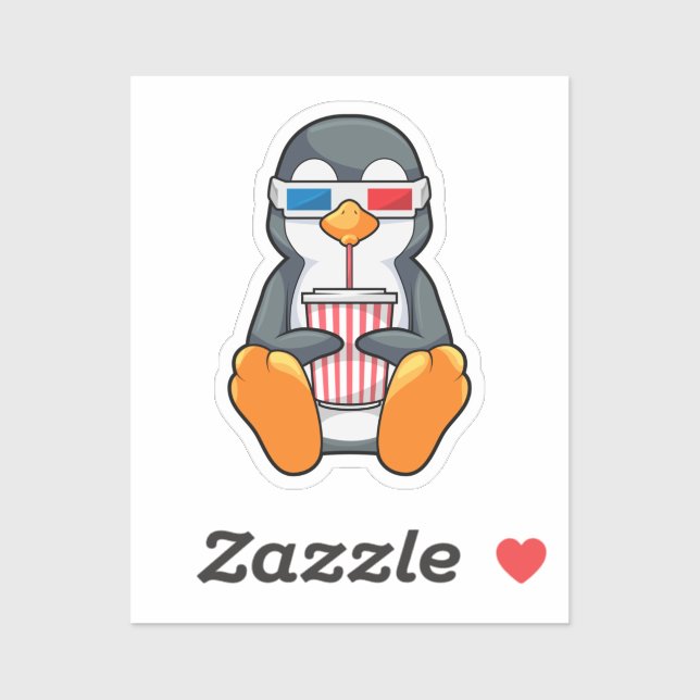 Penguin Cinema Glasses Drinking cup (Sheet)