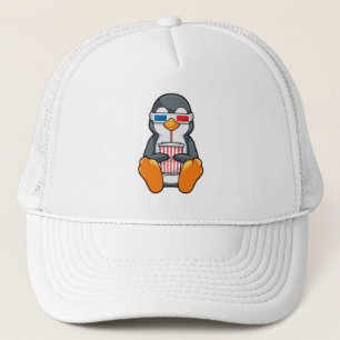 Penguin Cinema Glasses Drinking cup Trucker Hat