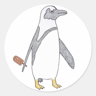 penguin classic round sticker