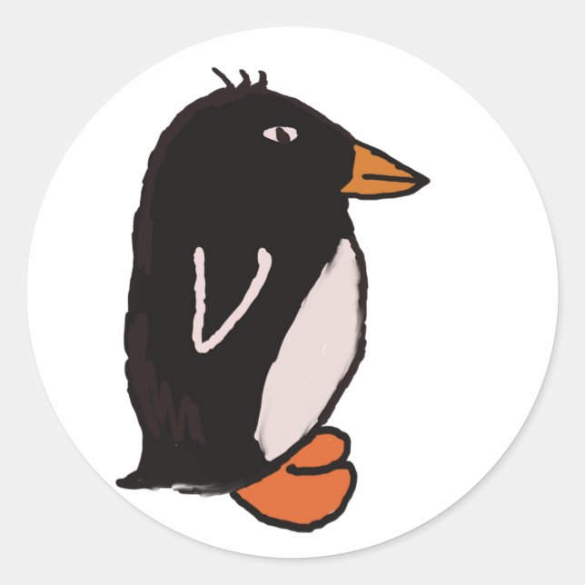 Penguin Classic Round Sticker (Front)
