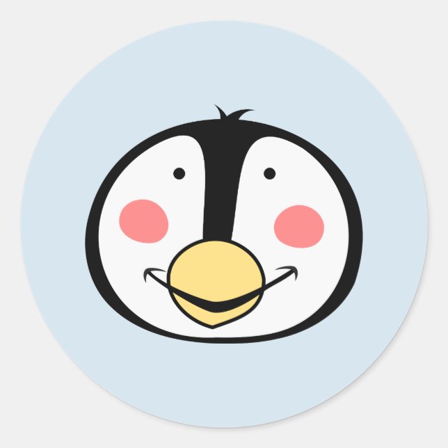 Penguin Classic Round Sticker (Front)