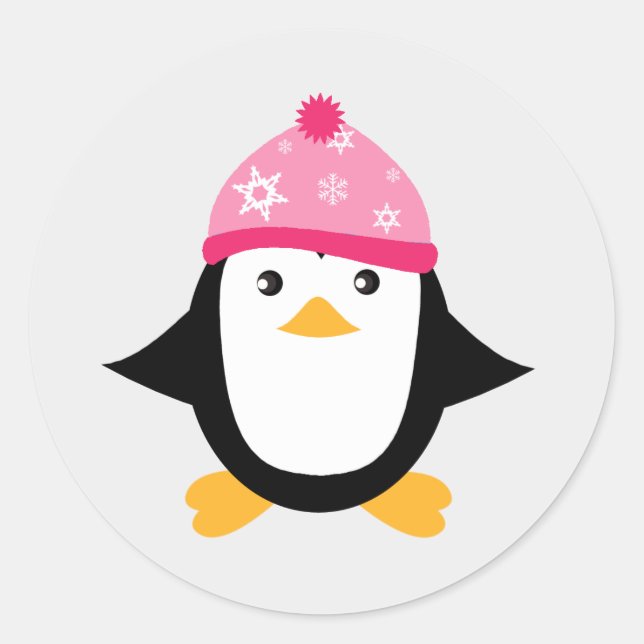 Penguin Classic Round Sticker (Front)