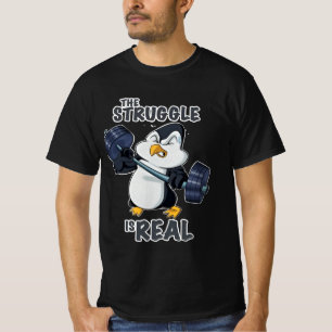 Penguin coding weightlifting T-Shirt