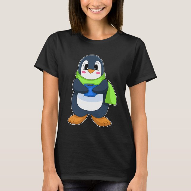 Penguin Coffee Cup T-Shirt (Front)