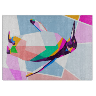 Penguin Colour Geometric | Art Gift Cutting Board