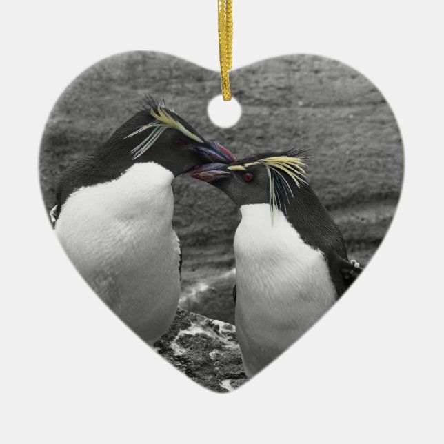 Penguin Colour Splash Ceramic Ornament (Front)