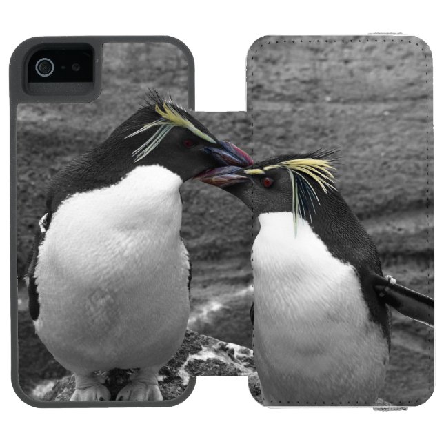 Penguin Colour Splash Incipio iPhone Wallet Case (Folio Open)