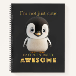 Penguin Concentrated Awesome Cute Adorable Funny Notebook