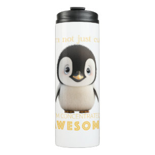 Penguin Concentrated Awesome Cute Adorable Funny Thermal Tumbler