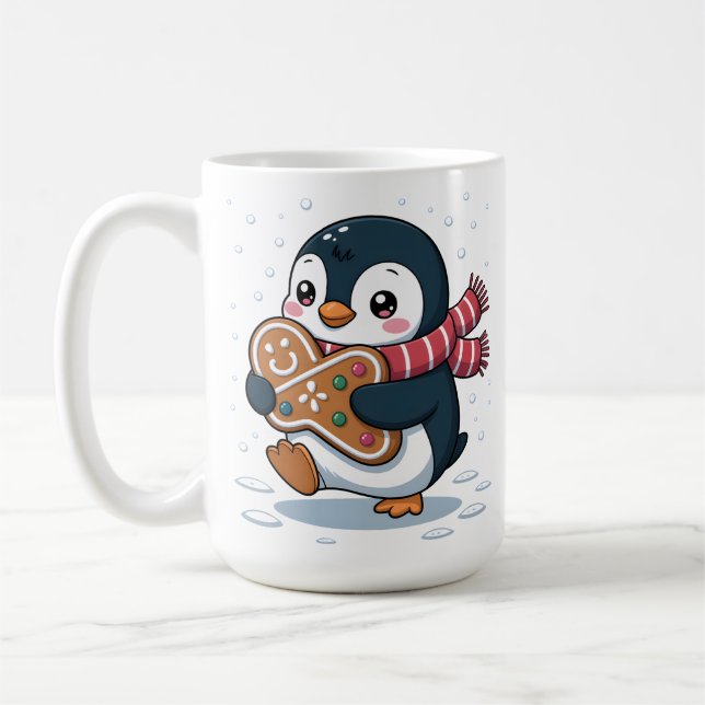 Penguin Cookie Caper Coffee Mug (Left)