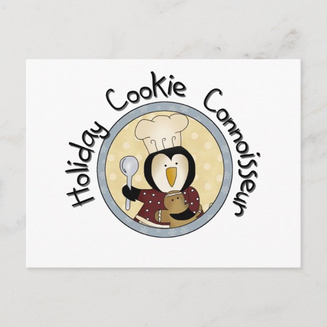 Penguin Cookie Connoisseur T-shirts and Gifts Postcard (Front)