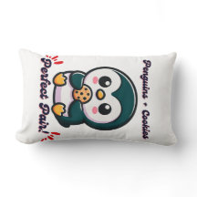 Penguin cookies cute cartoon character snacking