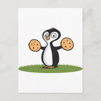 Penguin Cookies Postcard