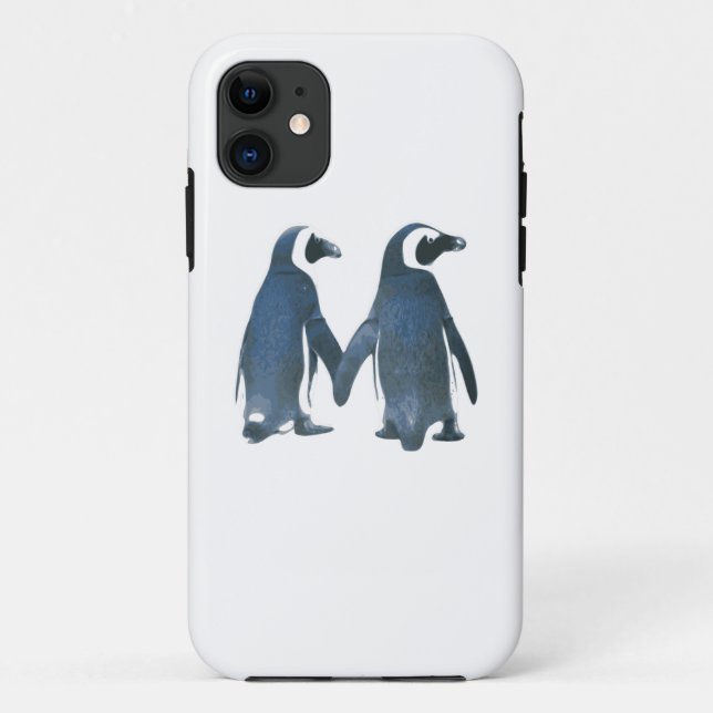 Penguin Couple Holding Hands Case-Mate iPhone Case (Back)