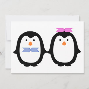 Penguin Couple Invitation