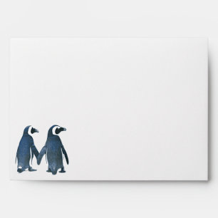 Penguin Couple Invitation Envelope